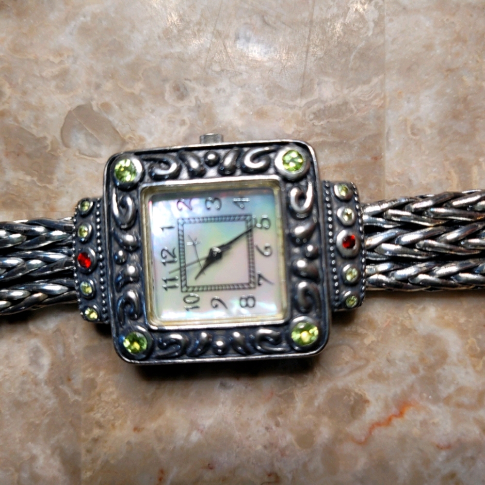 Sterling silver jewelry watch